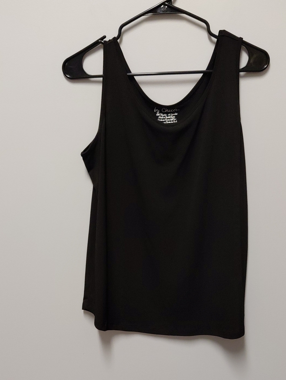 Chico's Black Scoop Neck Tank Top